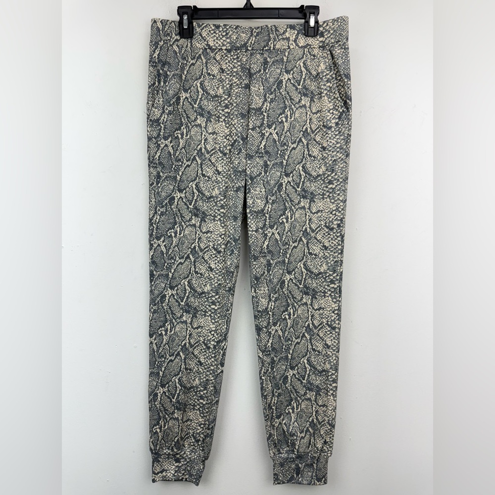 Crazy Train size XL Junior Gray Snake Print Joggers Pants NWT